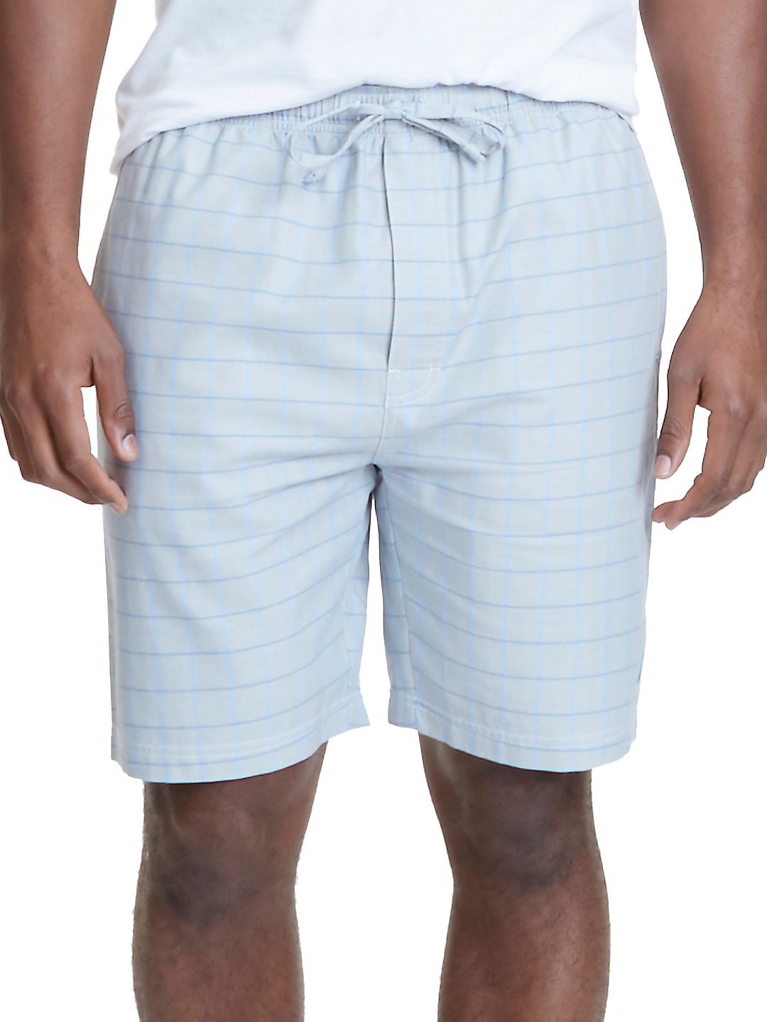 Herringbone Print Cotton Pajama Shorts